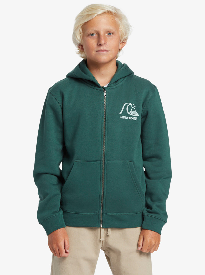 Load image into Gallery viewer, Quiksilver Kids&#39; Graphic Zip-Up Hoodie Forest AQBFT03109_GRT0
