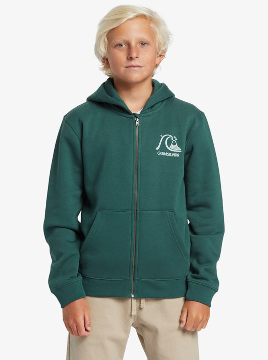 Quiksilver Kids' Graphic Zip-Up Hoodie Forest AQBFT03109_GRT0