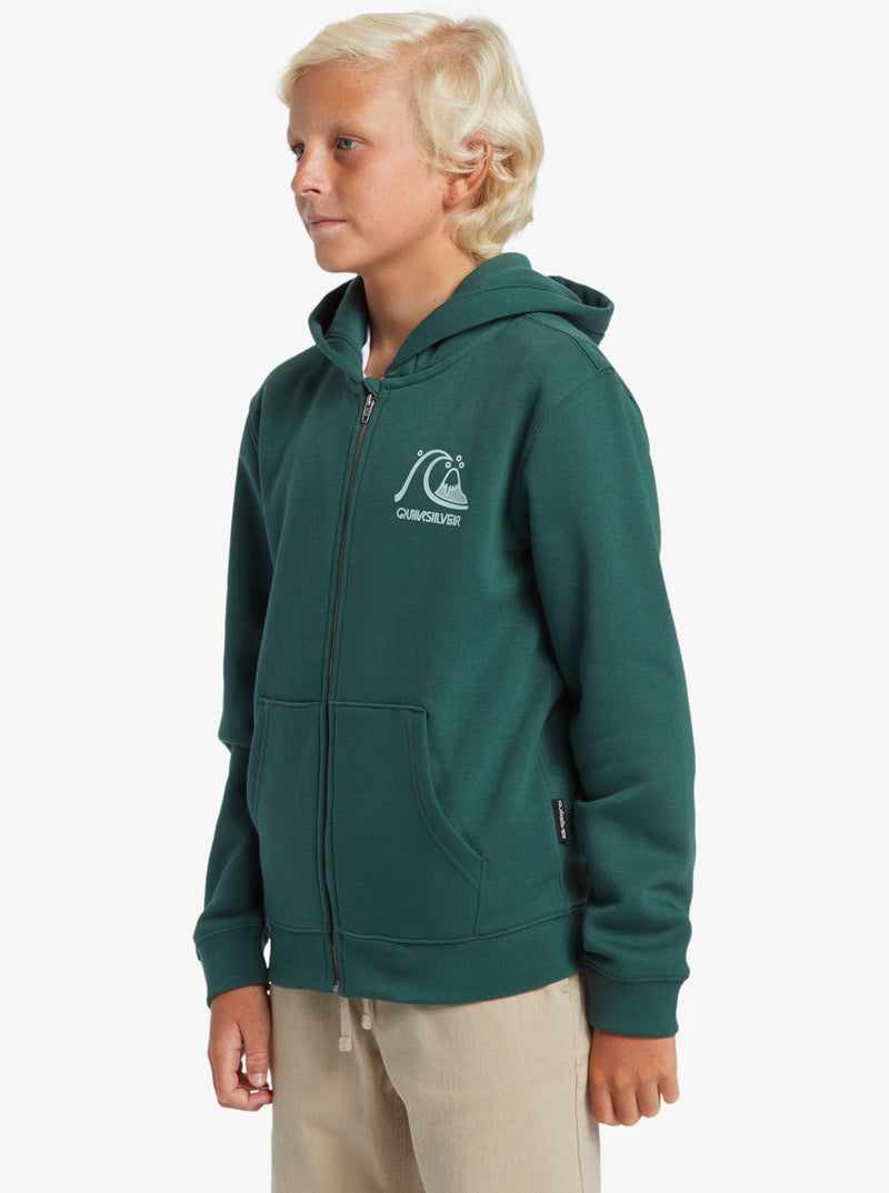 Load image into Gallery viewer, Quiksilver Kids&#39; Graphic Zip-Up Hoodie Forest AQBFT03109_GRT0
