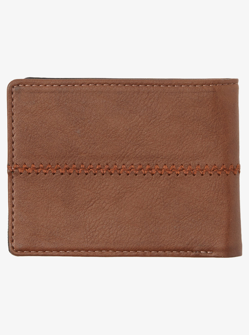 Load image into Gallery viewer, Quiksilver Men&#39;s Stichy 3 Tri-Fold Wallet Chocolate Brown AQYAA03242-CSD0
