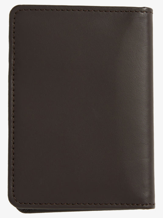 Quiksilver Men's Mack Cardy Tri-Fold Wallet Chocolate Brown AQYAA03408-CSD0