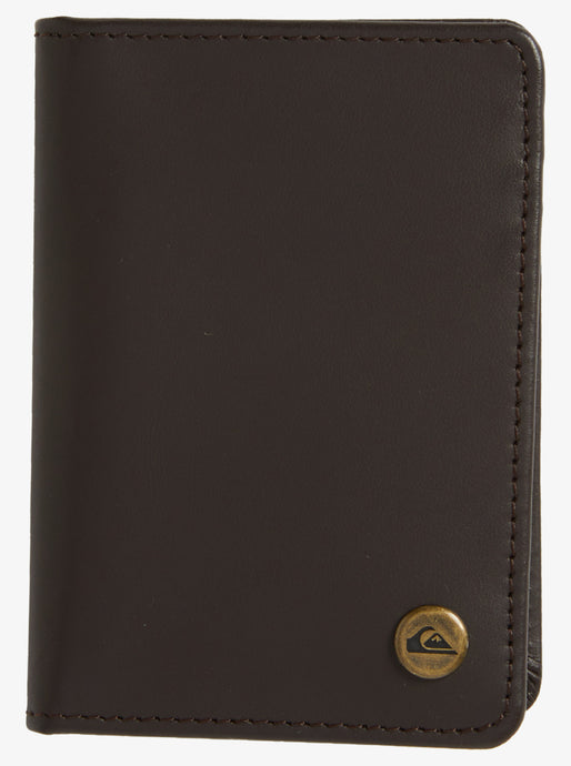 Quiksilver Men's Mack Cardy Tri-Fold Wallet Chocolate Brown AQYAA03408-CSD0