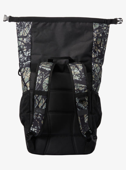 Load image into Gallery viewer, Quiksilver Unisex Sea Stash Voyager Roll Top Surf Backpack Woodland Abstract Sea Spray AQYBP03171_GLW6
