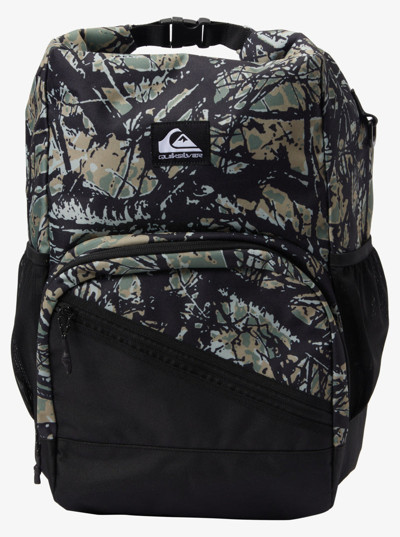 Load image into Gallery viewer, Quiksilver Unisex Sea Stash Voyager Roll Top Surf Backpack Woodland Abstract Sea Spray AQYBP03171_GLW6
