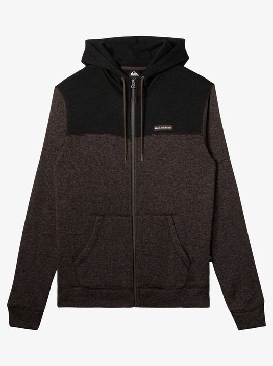 Quiksilver Men's Keller Block Zip-Up Hoodie Canteen Heather AQYFT03339-CQPH