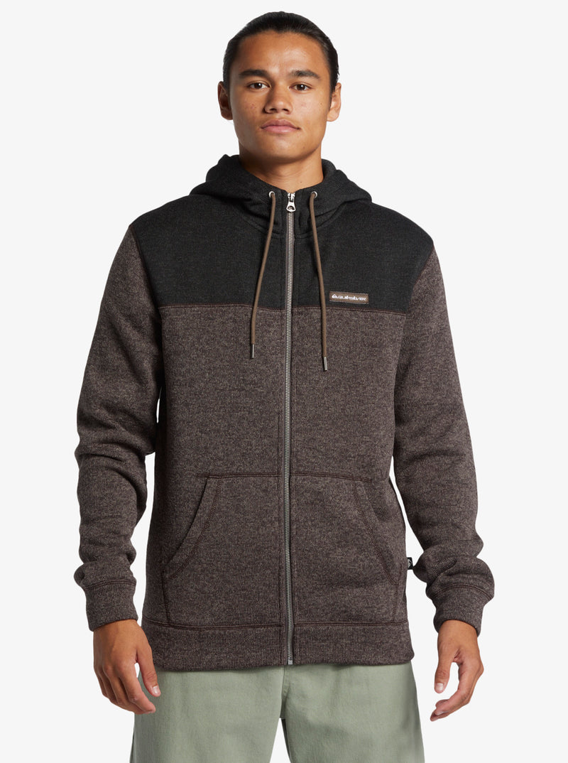 Load image into Gallery viewer, Quiksilver Men&#39;s Keller Block Zip-Up Hoodie Canteen Heather AQYFT03339-CQPH
