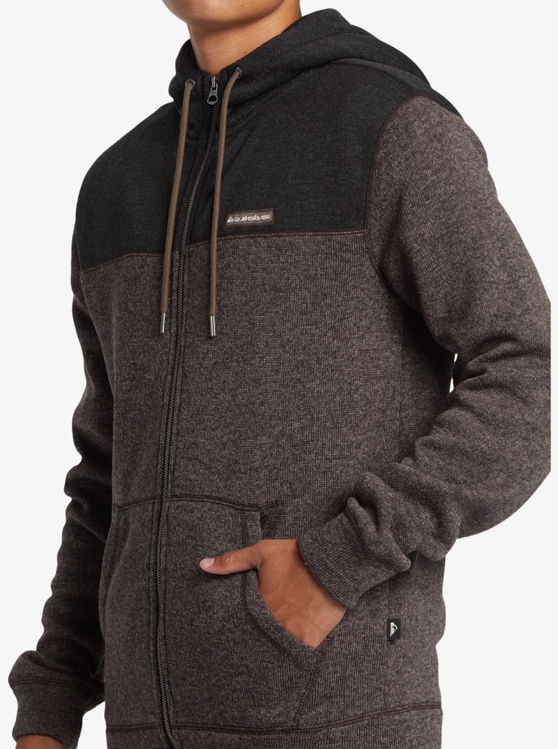 Load image into Gallery viewer, Quiksilver Men&#39;s Keller Block Zip-Up Hoodie Canteen Heather AQYFT03339-CQPH
