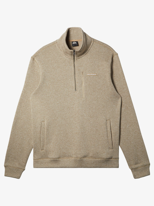 Quiksilver Men's Keller Quarter Zip Sweatshirt Twill Heather AQYFT03390_TKAH