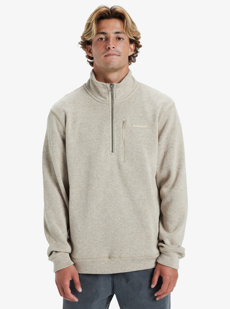 Load image into Gallery viewer, Quiksilver Men&#39;s Keller Quarter Zip Sweatshirt Twill Heather AQYFT03390_TKAH
