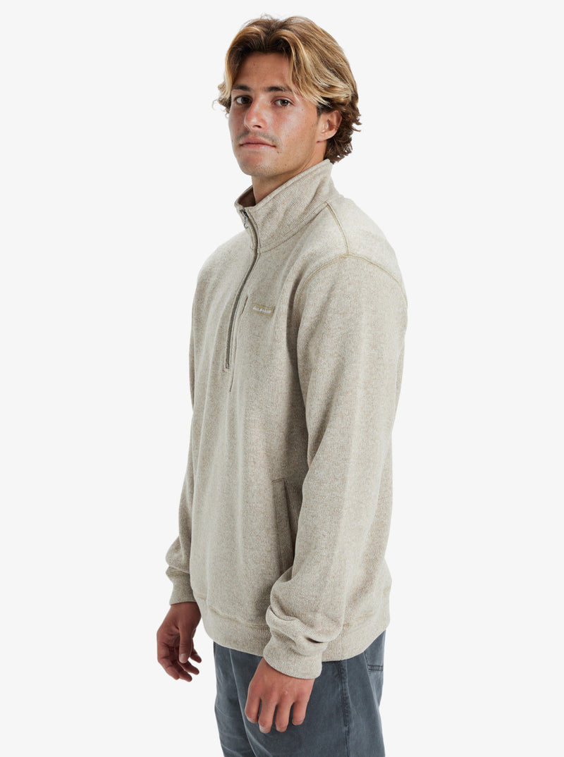 Load image into Gallery viewer, Quiksilver Men&#39;s Keller Quarter Zip Sweatshirt Twill Heather AQYFT03390_TKAH
