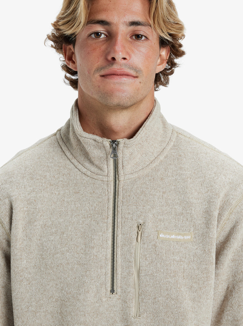 Load image into Gallery viewer, Quiksilver Men&#39;s Keller Quarter Zip Sweatshirt Twill Heather AQYFT03390_TKAH
