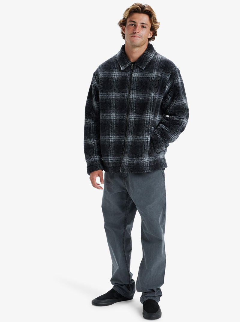 Load image into Gallery viewer, Quiksilver Men&#39;s Deck Zip Up Fleece Black AQYFT03393_KVJ8
