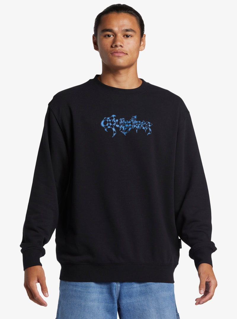 Load image into Gallery viewer, Quiksiver Men&#39;s Graphic Pullover Sweatshirt Black AQYFT03398-KVJ0
