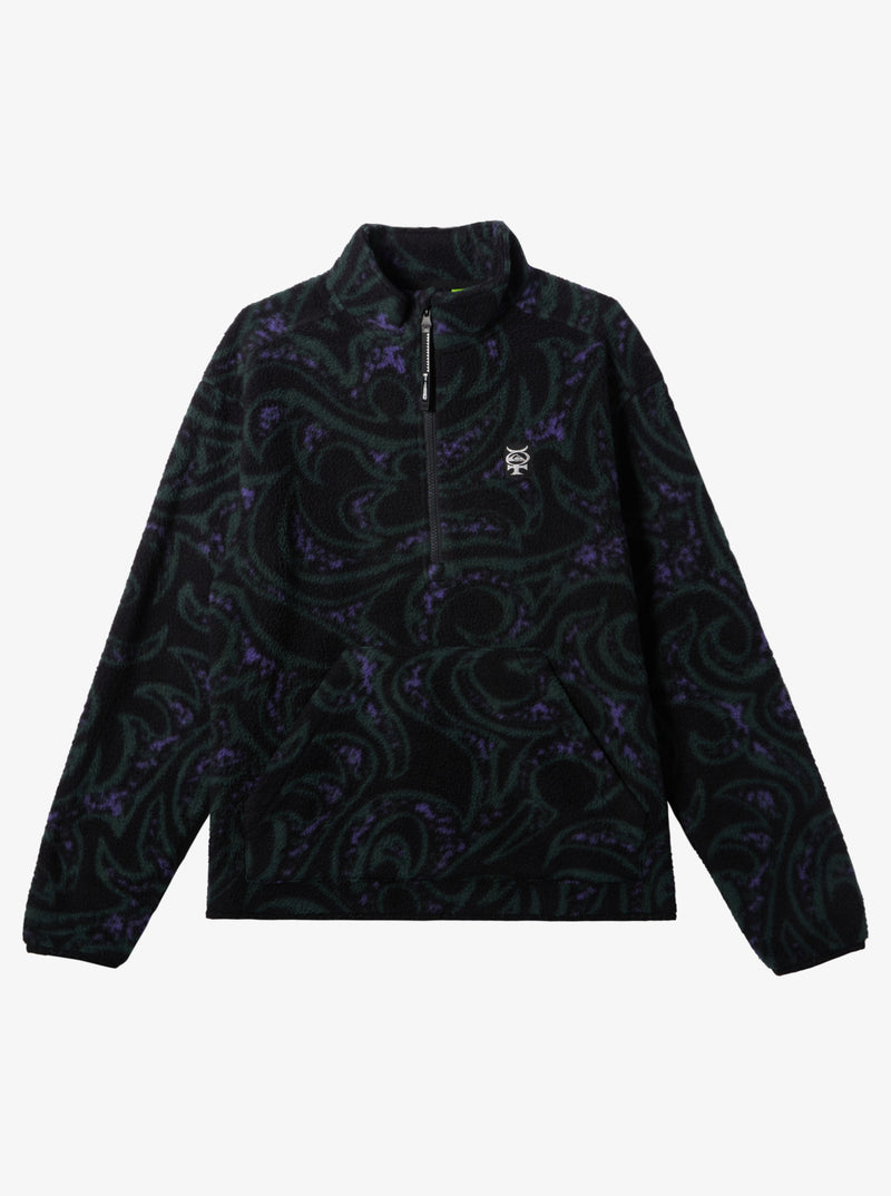 Load image into Gallery viewer, Quiksilver Men&#39;s Mercury Half Zip Fleece Black AQYFT03405_KVJ8
