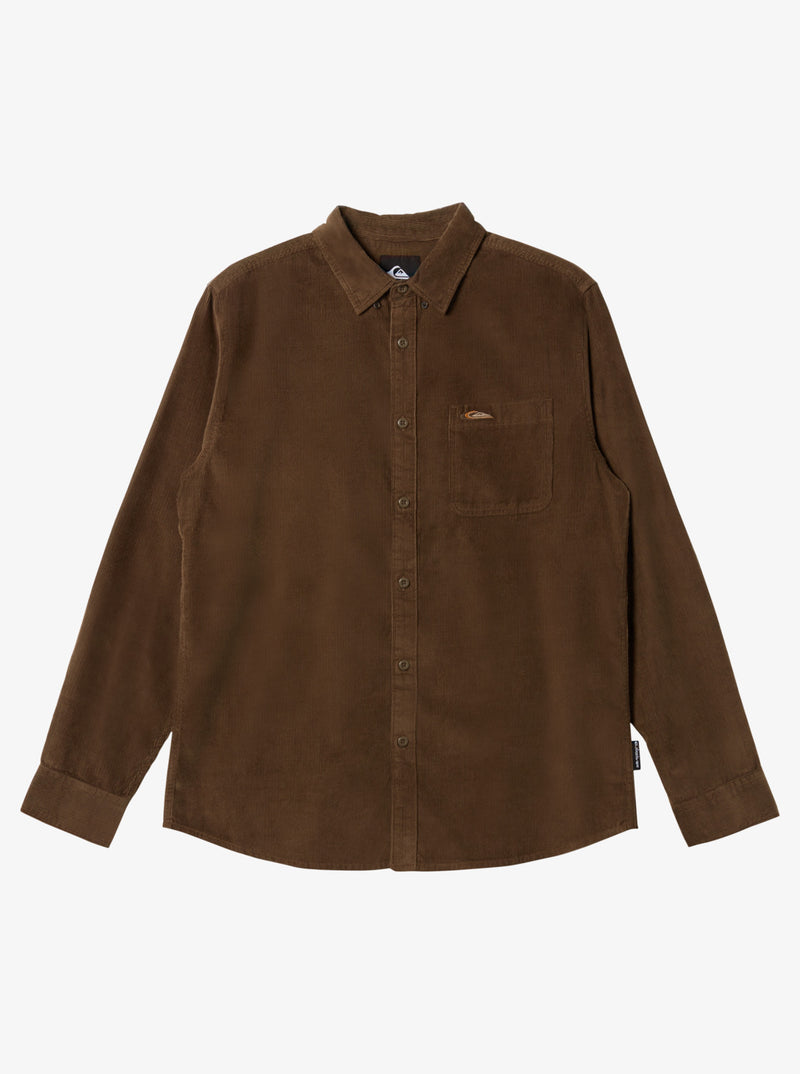 Load image into Gallery viewer, Quiksilver Men&#39;s Smoke Trail Corduroy Shirt Canteen Smoke AQYWT03359-CQP0
