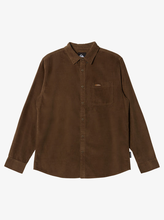 Quiksilver Men's Smoke Trail Corduroy Shirt Canteen Smoke AQYWT03359-CQP0