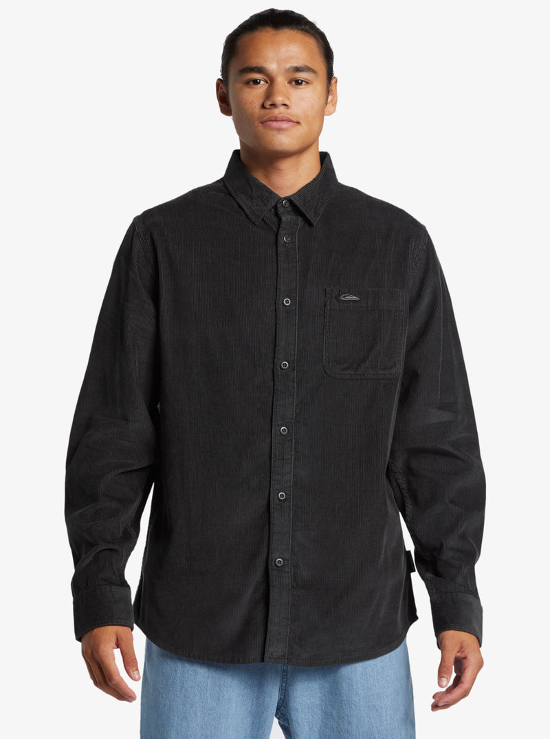 Load image into Gallery viewer, Quiksilver Men&#39;s Smoke Trail Corduroy Shirt Tarmac Smoke AQYWT03359-KVJ0
