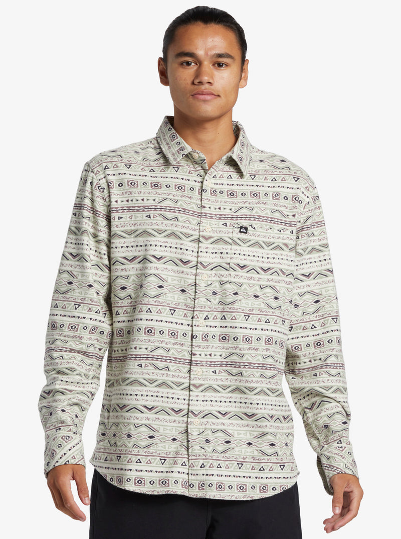 Load image into Gallery viewer, Quiksilver Men&#39;s Classic Flannel Shirt Desertsage Aop Classic Fl AQYWT03361-GFL8
