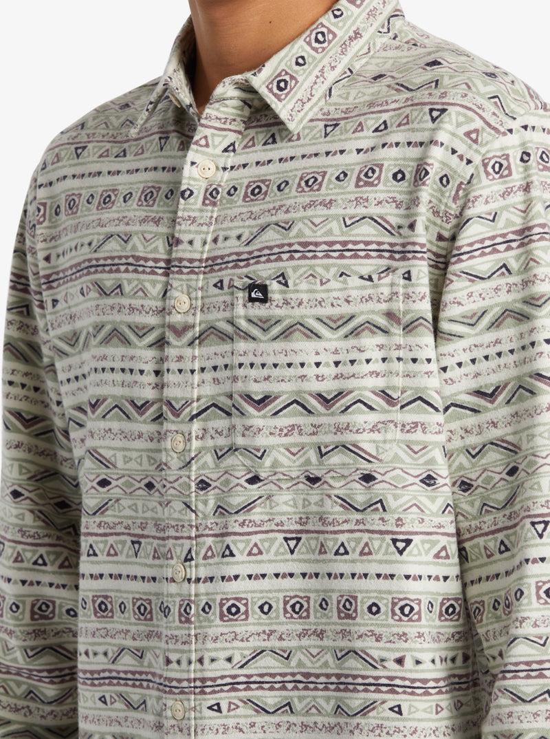 Load image into Gallery viewer, Quiksilver Men&#39;s Classic Flannel Shirt Desertsage Aop Classic Fl AQYWT03361-GFL8
