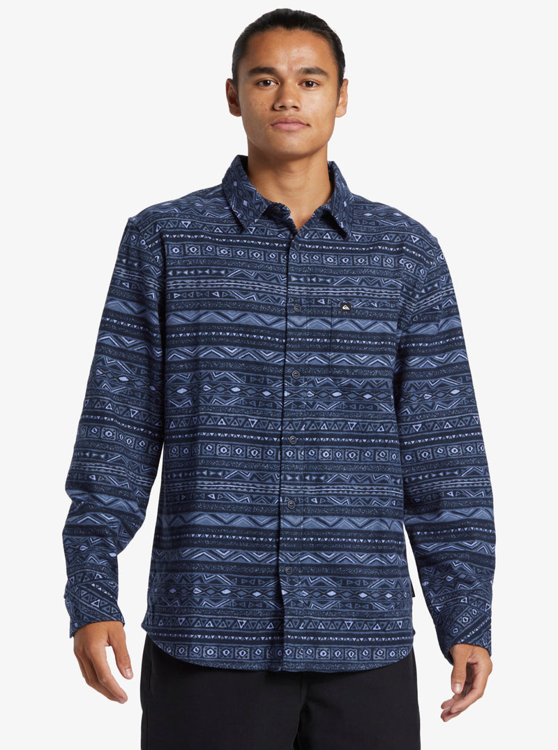 Load image into Gallery viewer, Quiksilver Men&#39;s Classic Flannel Shirt Dk Navy Aop AQYWT03361-KTP8
