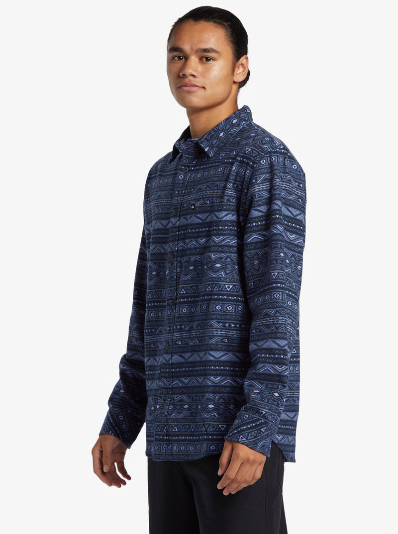 Load image into Gallery viewer, Quiksilver Men&#39;s Classic Flannel Shirt Dk Navy Aop AQYWT03361-KTP8
