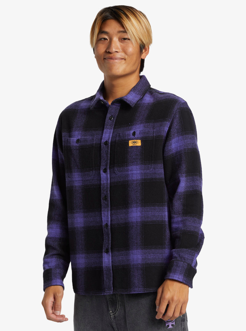 Load image into Gallery viewer, Quiksilver Men&#39;s Mercury Flannel Shirt Corsucan Blue AQYWT03366_PNA1
