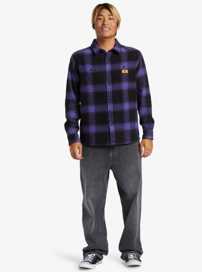 Load image into Gallery viewer, Quiksilver Men&#39;s Mercury Flannel Shirt Corsucan Blue AQYWT03366_PNA1
