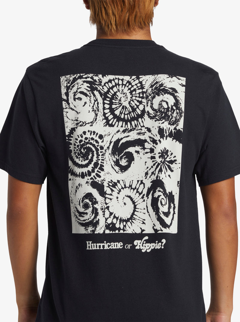 Load image into Gallery viewer, Quiksilver Men&#39;s Hurricane Or Hippie T-Shirt Black AQYZT09540-KVJ0
