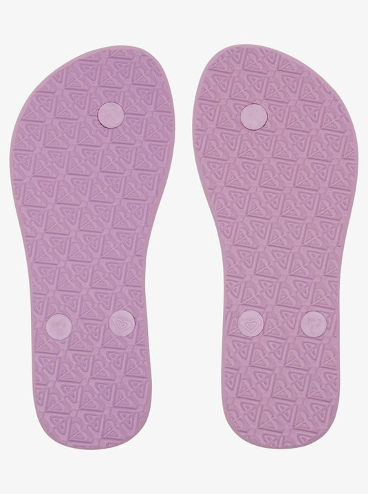 Roxy Kid's Viva Stamp Sandals Purple/White ARGL100283-PWH