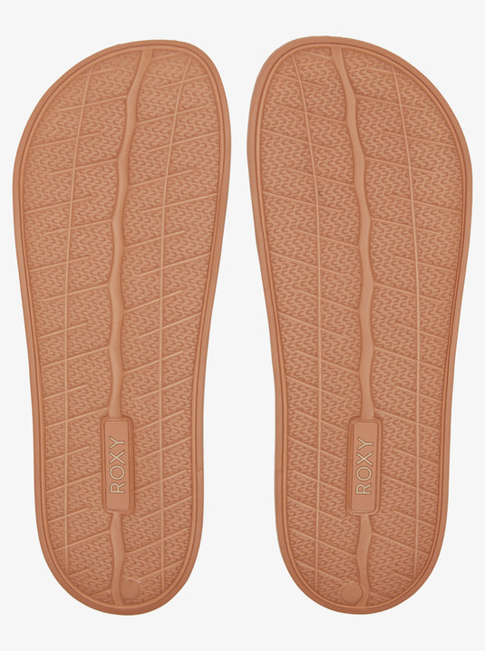 Roxy Slippy Slider Sandals DK Beige ARJL100679-KBG
