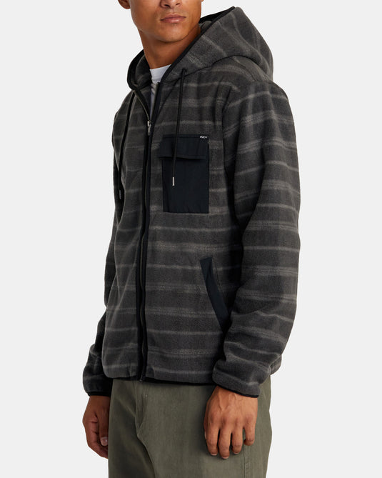 RVCA Men's Hawthorne Zip Up Sherpa Fleece Multi AVYFT00281_MUL