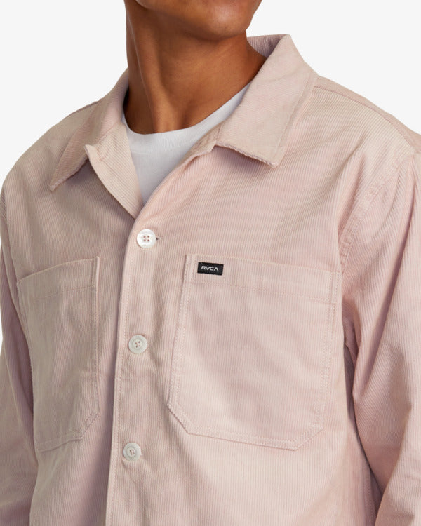 Load image into Gallery viewer, RVCA Men&#39;s Americana Corduroy Overshirt Pale Mauve AVYJK00196-PAL
