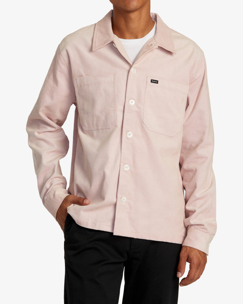 Load image into Gallery viewer, RVCA Men&#39;s Americana Corduroy Overshirt Pale Mauve AVYJK00196-PAL
