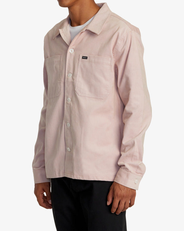 Load image into Gallery viewer, RVCA Men&#39;s Americana Corduroy Overshirt Pale Mauve AVYJK00196-PAL
