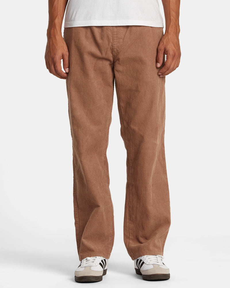 Load image into Gallery viewer, RVCA Men&#39;s Americana Elastic Corduroy Pants Sonora Brown AVYNP00155-CME0
