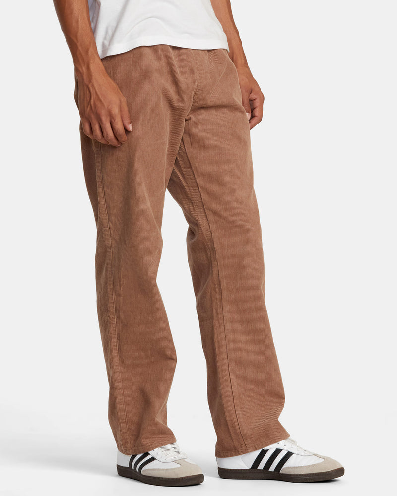 Load image into Gallery viewer, RVCA Men&#39;s Americana Elastic Corduroy Pants Sonora Brown AVYNP00155-CME0
