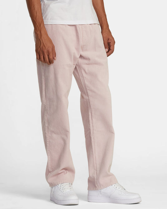 RVCA Men's Americana Elastic Corduroy Pants Pale Mauve AVYNP00155-PAL