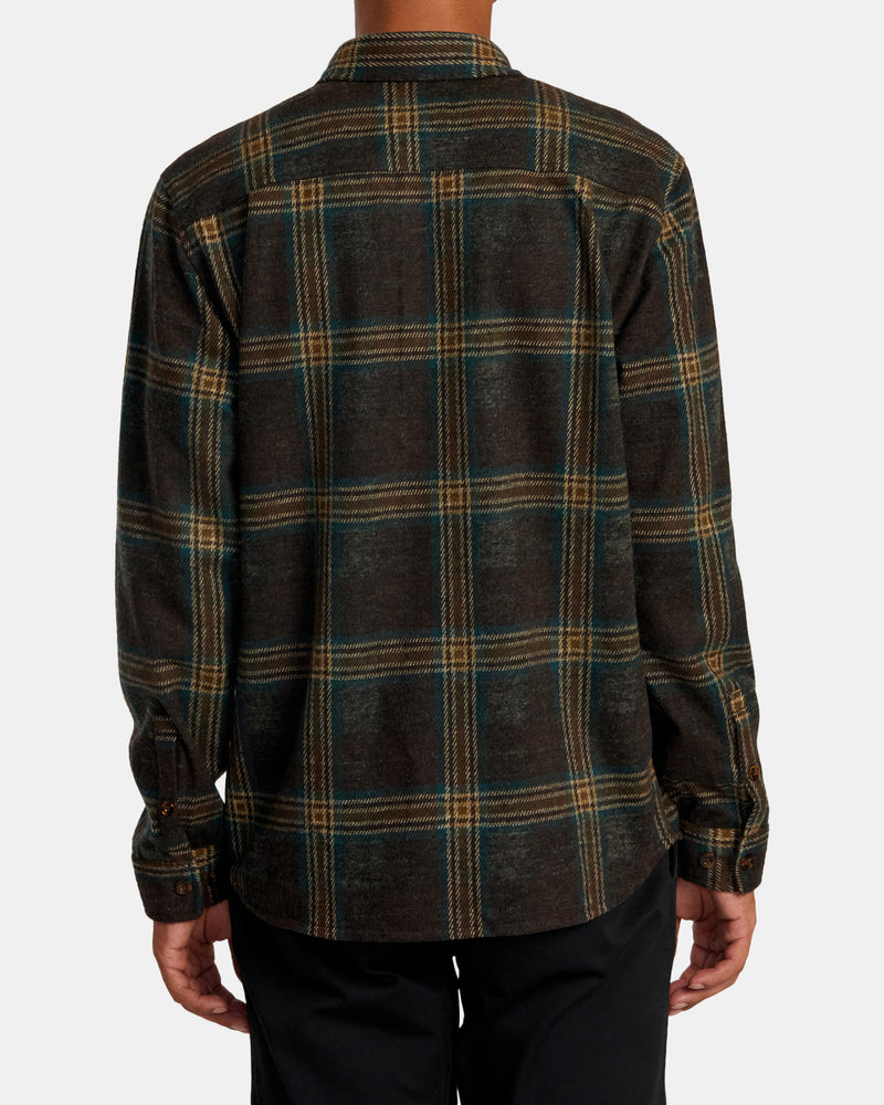 Load image into Gallery viewer, RVCA Men&#39;s Vacancy Long Sleeve Shirt Chocolate AVYWT00512-CHO
