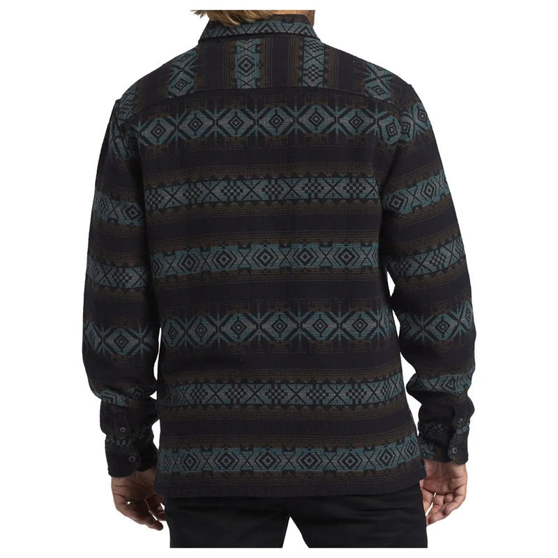 Load image into Gallery viewer, Billabong Men&#39;s Offshore Jacquard Flannel Long Sleeve Shirt Black ABYWT00249_BLK
