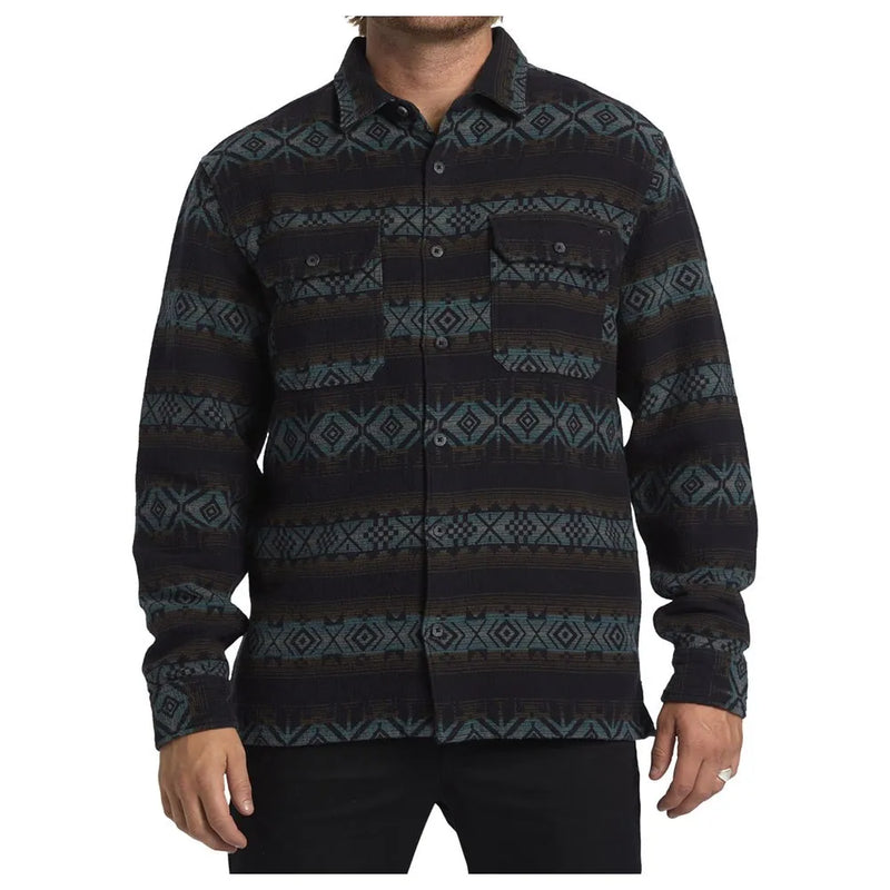 Load image into Gallery viewer, Billabong Men&#39;s Offshore Jacquard Flannel Long Sleeve Shirt Black ABYWT00249_BLK
