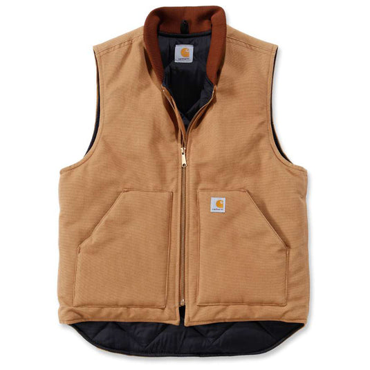 Carhartt Men's Relaxed Fit Firm Duck Insulated Vest Carhartt Brown V01-BRN