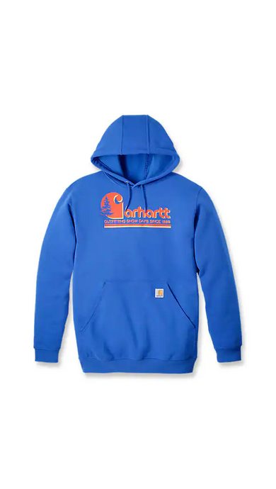 Carhartt Men's Loose Fit Midweight Graphic Hoodie Beacon Blue 106498-HG8