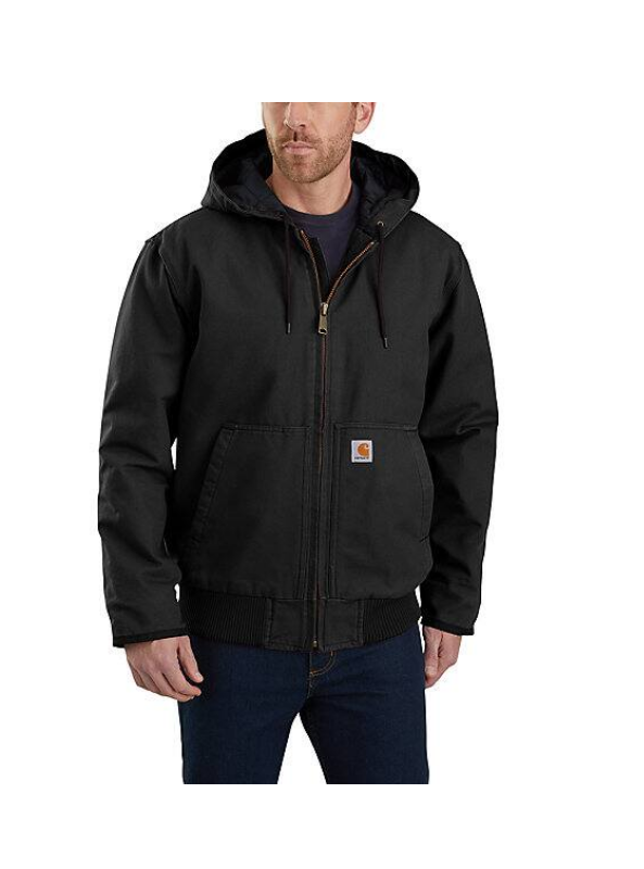 Load image into Gallery viewer, Carhartt Men&#39;s Loose Fit Washed Duck Insulated Active Jacket Black 104050-BLK
