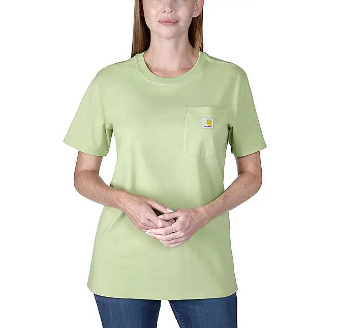 Carhartt Women's Loose Fit Heavyweight Pocket T-Shirt Dried Clay 103067-B68