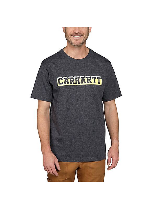 Carhartt Men's Relaxed Fit Logo Graphic T-shirt Carbon Heather 105909-CRH