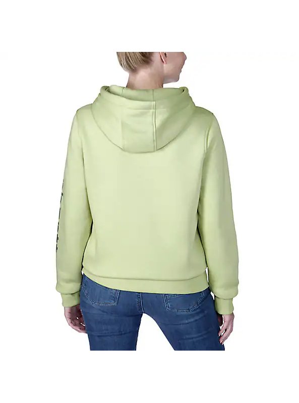 Load image into Gallery viewer, Carhartt Women&#39;s Relaxed Fit Midweight Logo Sleeve Hoodie Dried Clay 102791-B68
