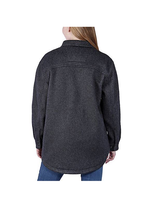 Carhartt Women's Loose Fit Fleece Overshirt Black Heather 105988-013