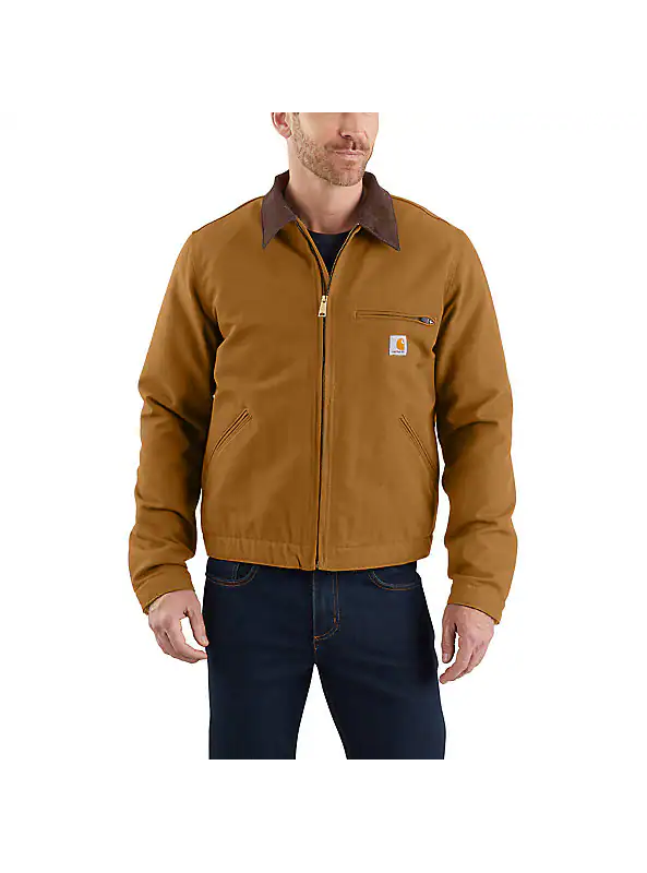 Load image into Gallery viewer, Carhartt Men&#39;s Duck Blanket-Lined Detroit Jacket Brown 103828-BRN
