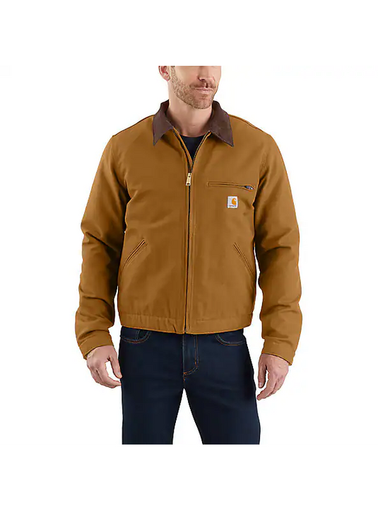 Carhartt Men's Duck Blanket-Lined Detroit Jacket Brown 103828-BRN