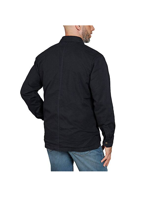 Load image into Gallery viewer, Carhartt Men&#39;s Rugged Flex Relaxed Fit Canvas Fleece-Lined Shirt Jacket Black 105532-N04
